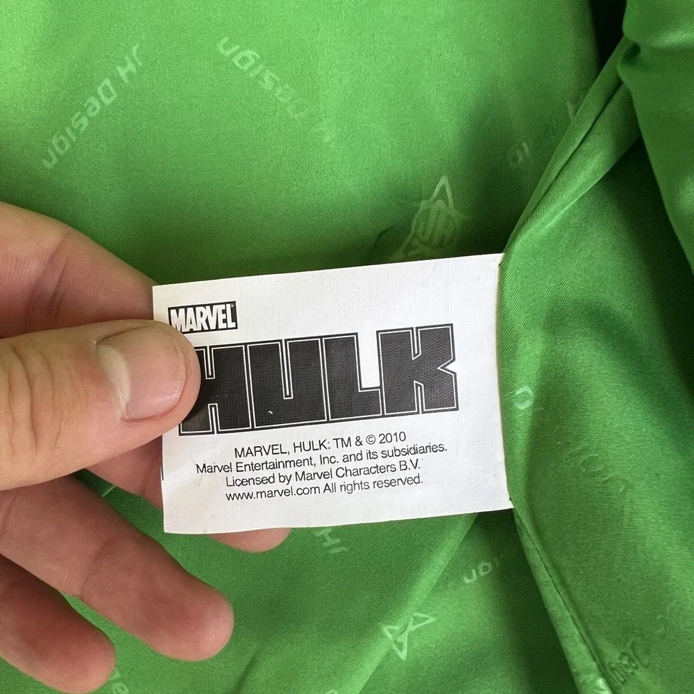 NWT VTG JH Design Hulk Jacket Youth 2XL Black Men's S Crop Boxy Racing Marvel